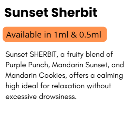 Vape Cart - Indica - Sunset Sherbit