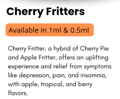 Disposable Delta 9 -Indica - Cherry Fritters