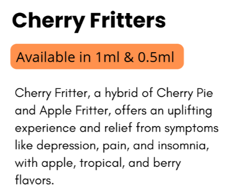 Vape Cart - Indica - Cherry Fritters
