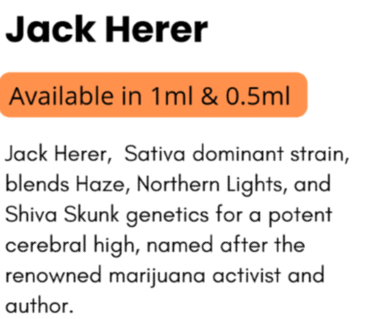 Vape Cart - Sativa - Jack Herer