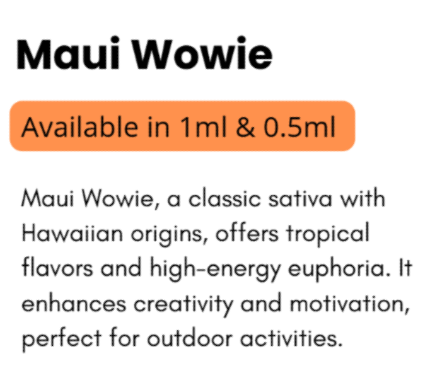 Vape Cart -Sativa -  Maui Wowie